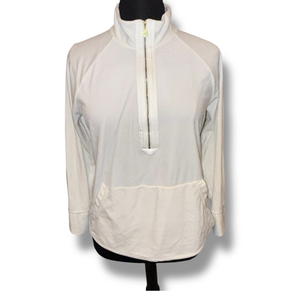 LILLY PULITZER Skipper Velour Popover - XL Coconut - Picture 2 of 15